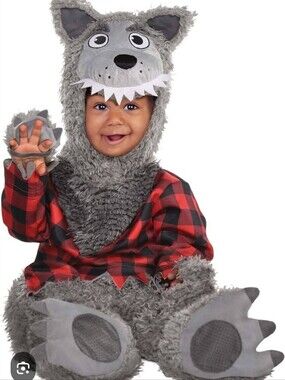 NWT AMSCAN Baby Wolf Halloween Costume for Infants, 0-6 Months